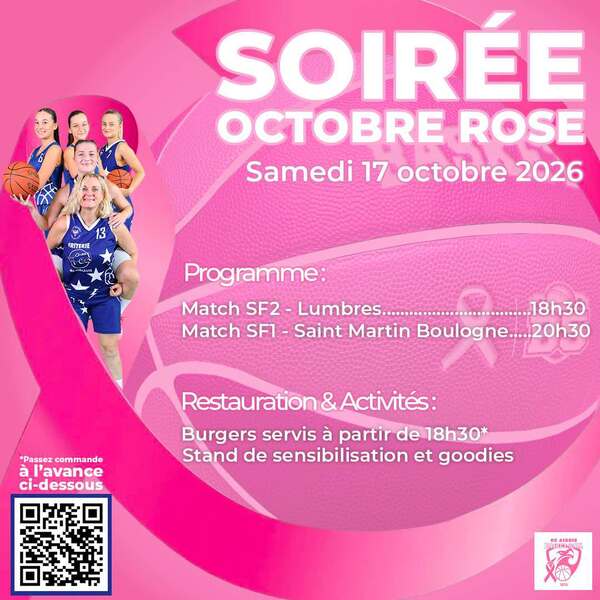 Soirée basket pour octobre rose à Aire sur la Lys ce samedi 17 octobre