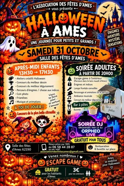 Halloween à Ames ce samedi 31 octobre