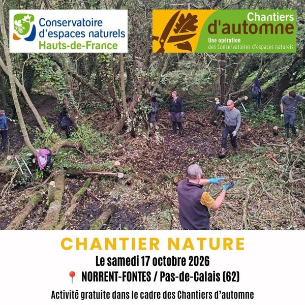 Chantier nature ce samedi 17 octobre à Norrent Fontes