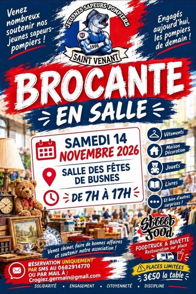 La brocante des pompiers ce samedi 14 novembre à Busnes