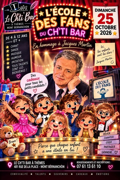 L'école des fans ce dimanche 25 octobre au ch'ti bar à thèmes de Mont Bernenchon
