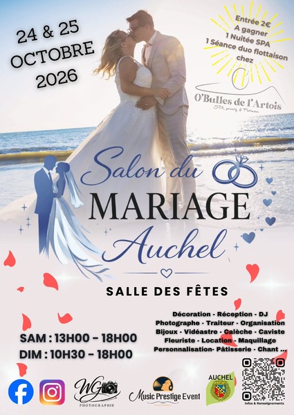 Un salon du mariage à Auchel les samedi 24 et dimanche 25 octobre à Auchel