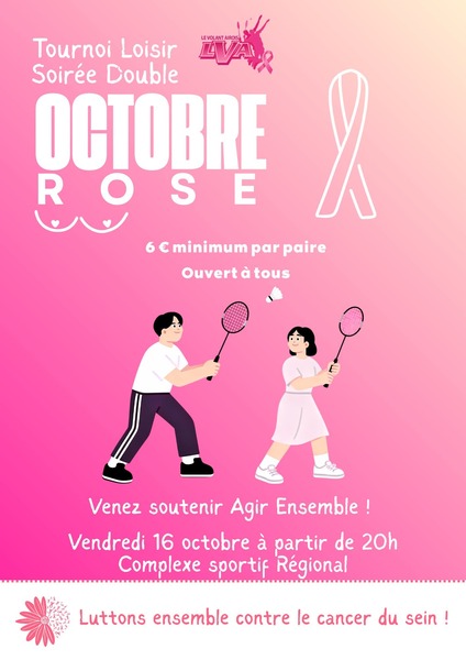 Tournoi de Badminton ce vendredi 16 octobre à Aire sur la Lys