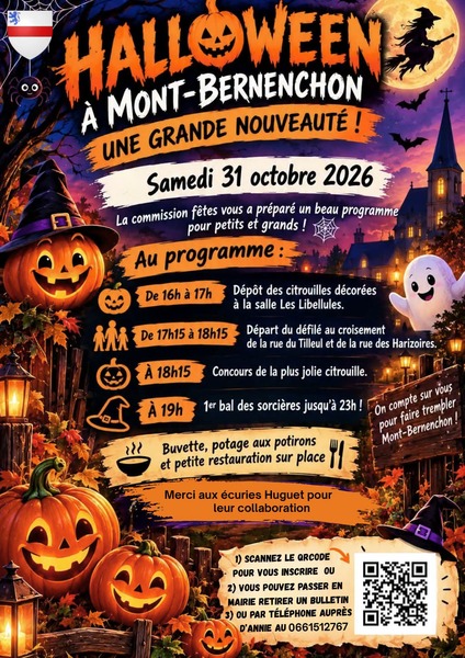 Halloween ce samedi 31 octobre à Mont Bernenchon