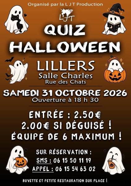 Quiz halloween ce samedi 31 octobre à Lillers
