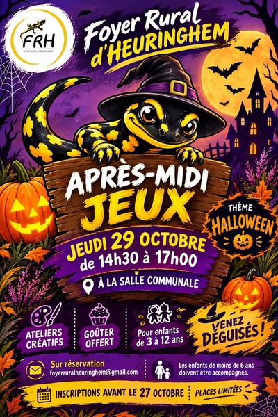 Un après midi de jeux avec le foyer rural de la commune de Heuringhem ce jeudi 29 octobre