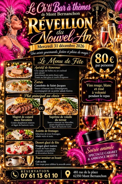 la nouvelle année avec le ch'ti bar à thèmes de Mont Bernenchon