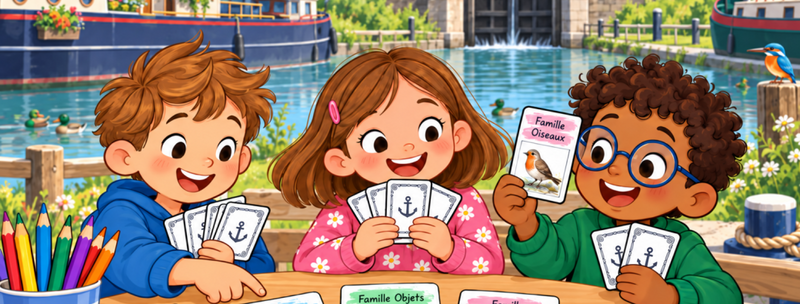 ATELIER PORT avec 7 Familles de la batellerie (6-10 ans) au port de Plaisance de la ville d'Aire sur la Lys