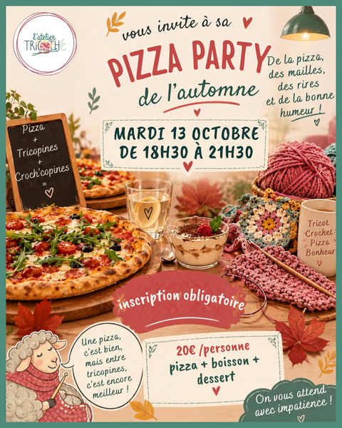 Soirée pizzas à l'atelier Tricothé d'Aire sur la Lys
